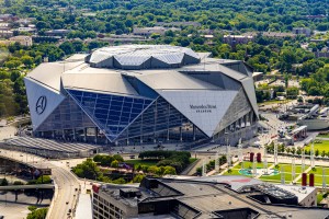 Mercedes Benz Stadium Aerial View   Atlanta GA 6980